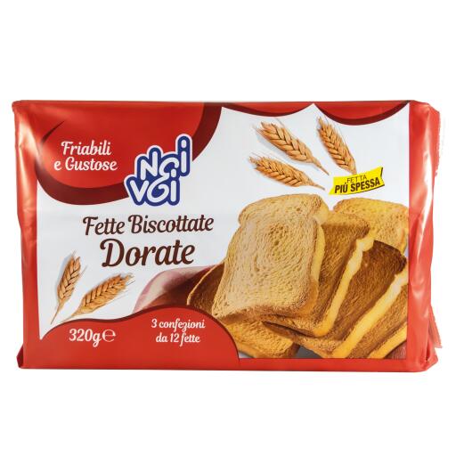 Fette Biscottate dorate senza olio di palma 330g Noi&Voi