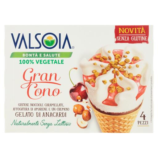 Gran Coni Amarena confezione da 4 coni 300g Valsoia