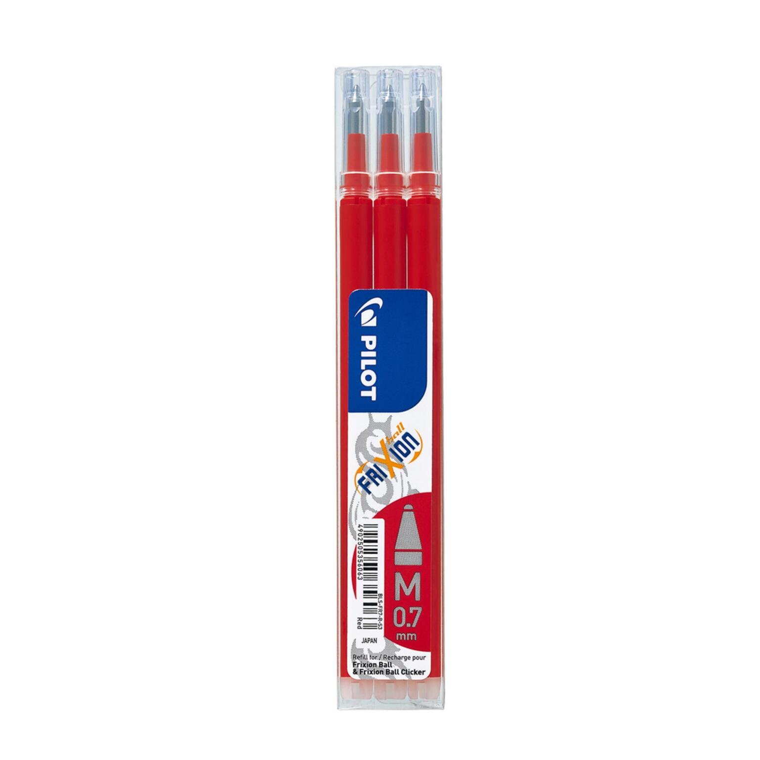 3 Penne Cancellabili Refill Rosse Frixion Ball