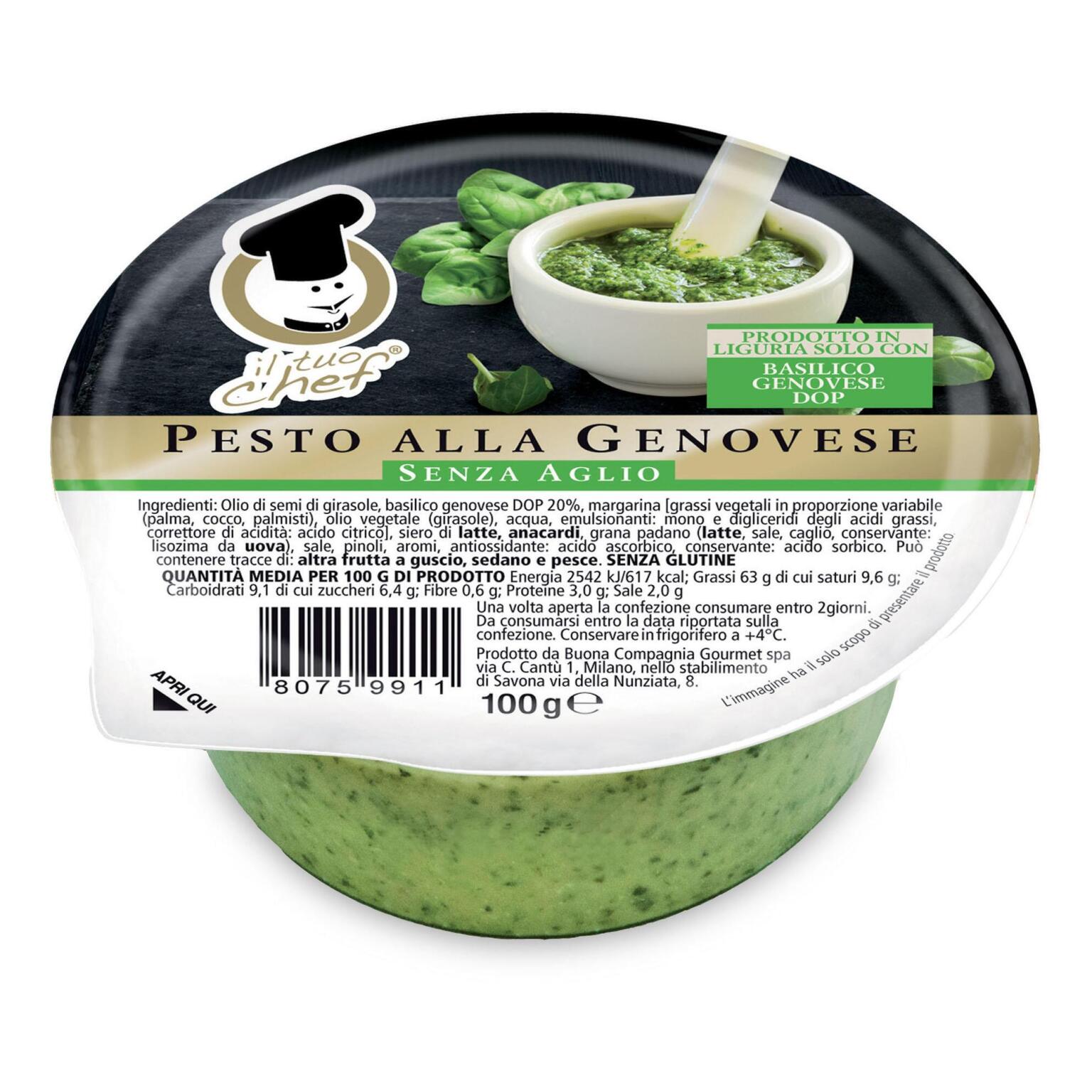 Pesto alla genovese senza aglio 100g Il Tuo Chef