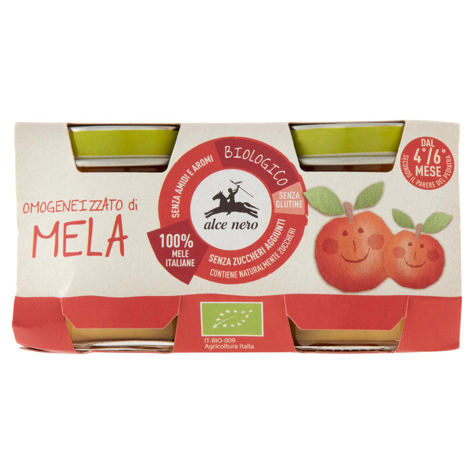 Omogeneizzato di mela 2x80g Bio Alce Nero