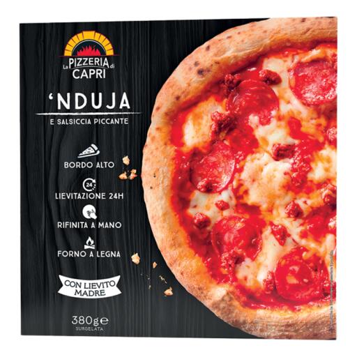 Pizza 'Nduja e salsiccia piccante 380g La Pizzeria di Capri
