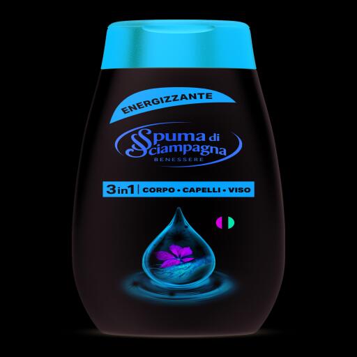 Doccia Shampoo energizzante Ginseng da 250ml Spuma di Sciampagna