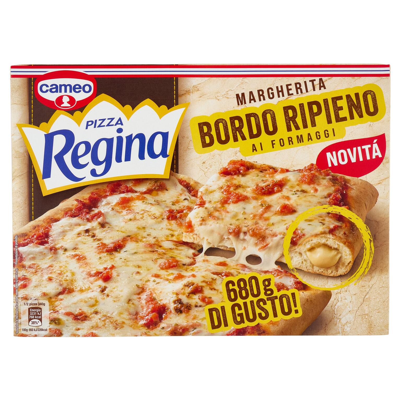 Pizza Regina Margherita da 680g bordo ripieno al formaggio