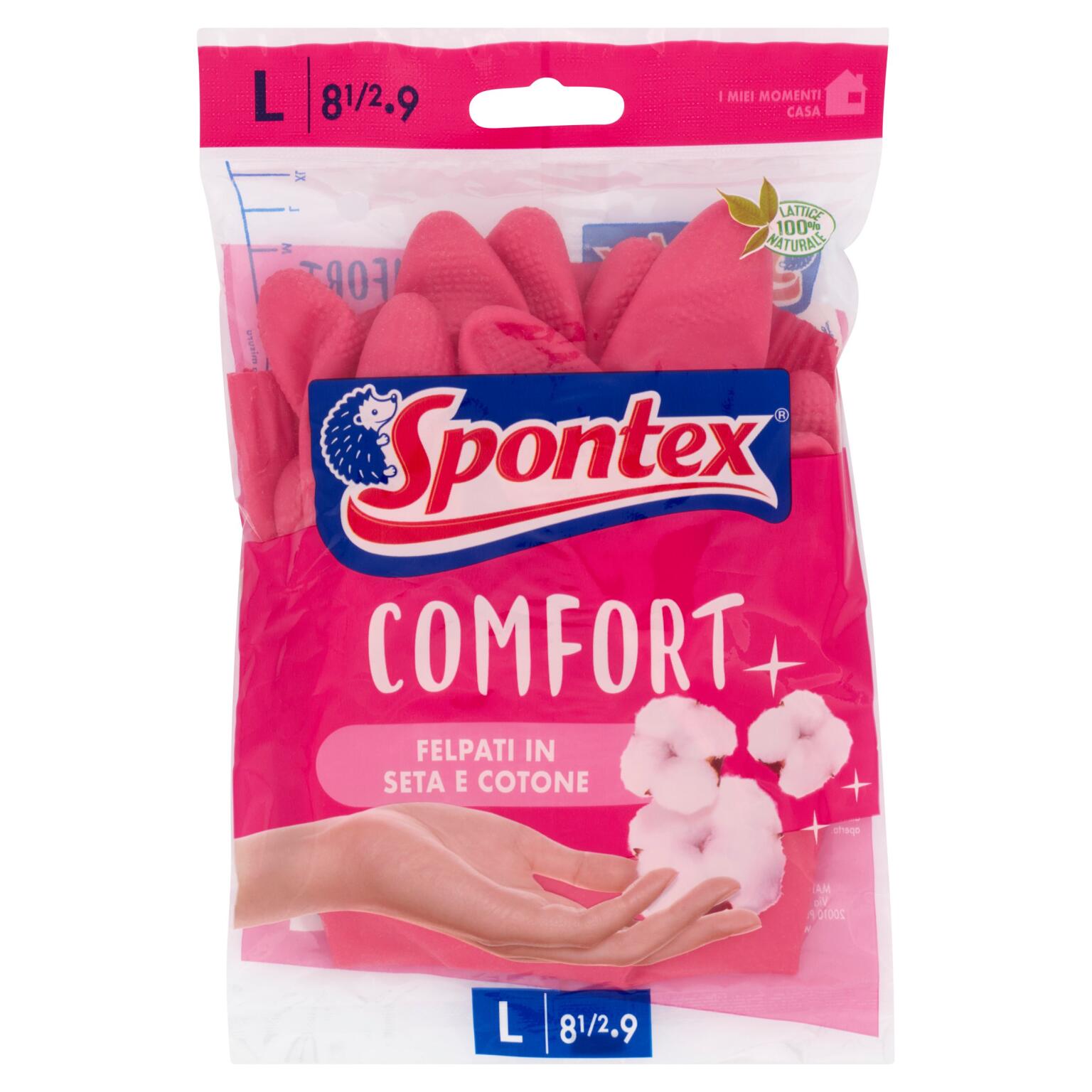 Guanti Comfort felpati taglia L Spontex