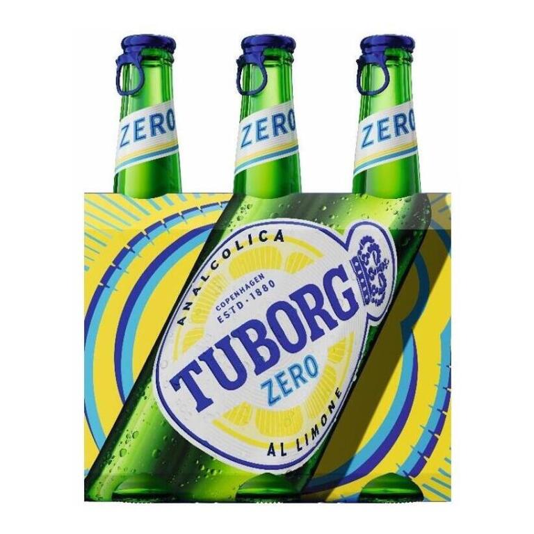 Birra Tuborg zero lemon 3x33cl.