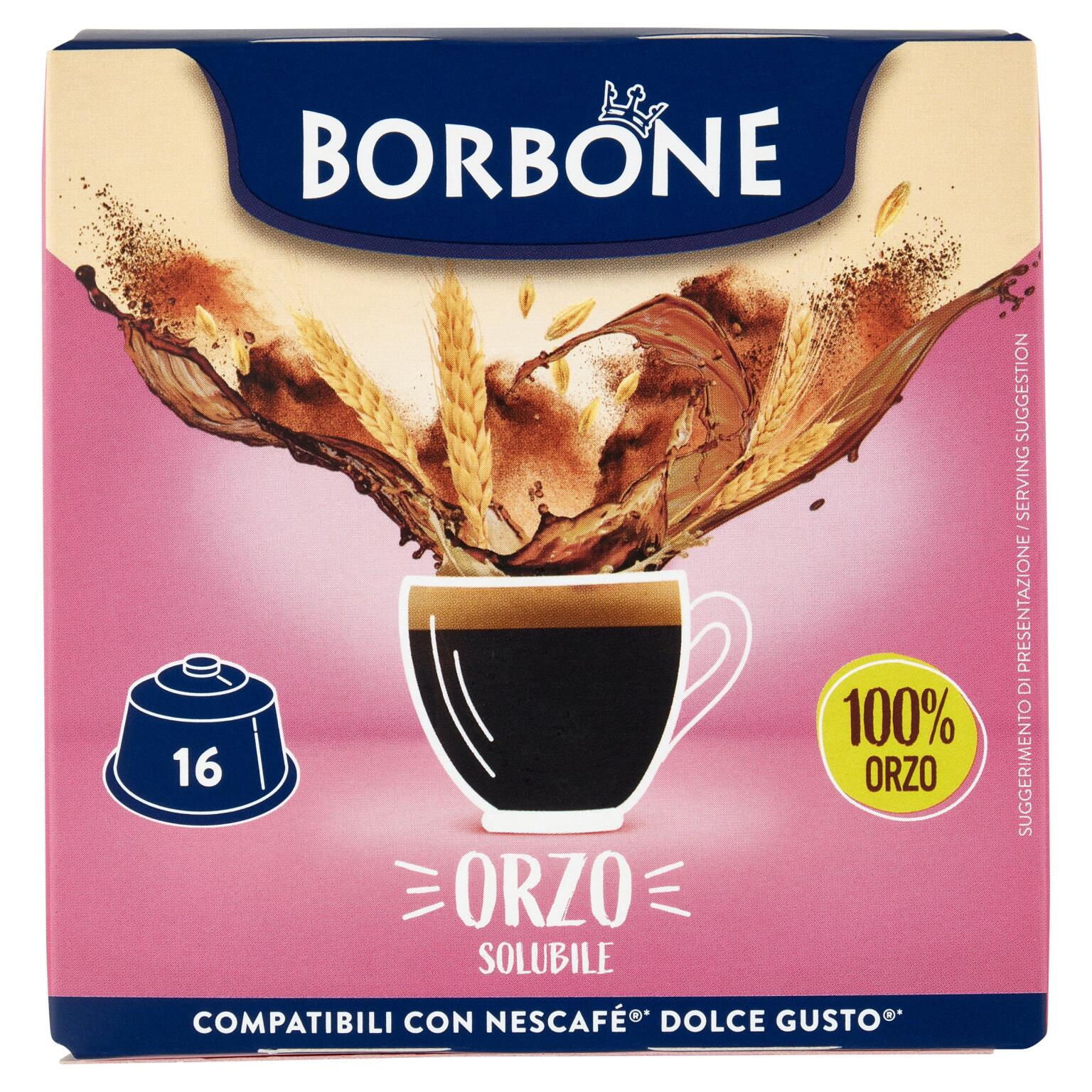 Capsule Orzo compatibili Dolce Gusto pezzi 16 Caffe'Borbone