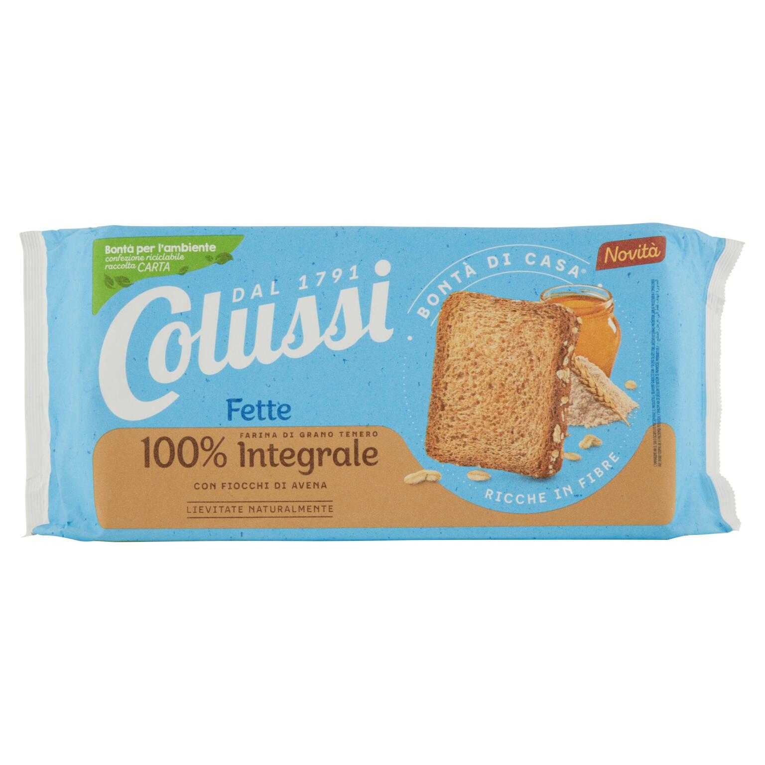 Fette biscottate integrali 425g Colussi