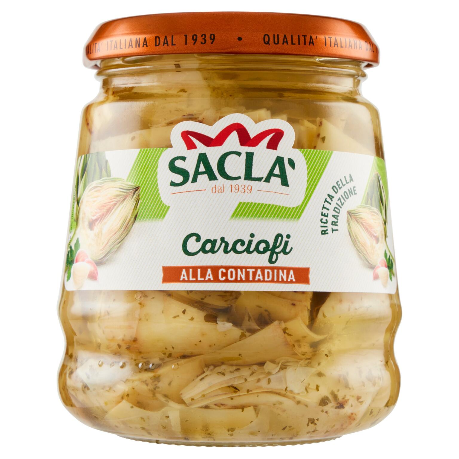 Carciofini alla contadina in olio di semi di girasole 285g F.lli Saclà