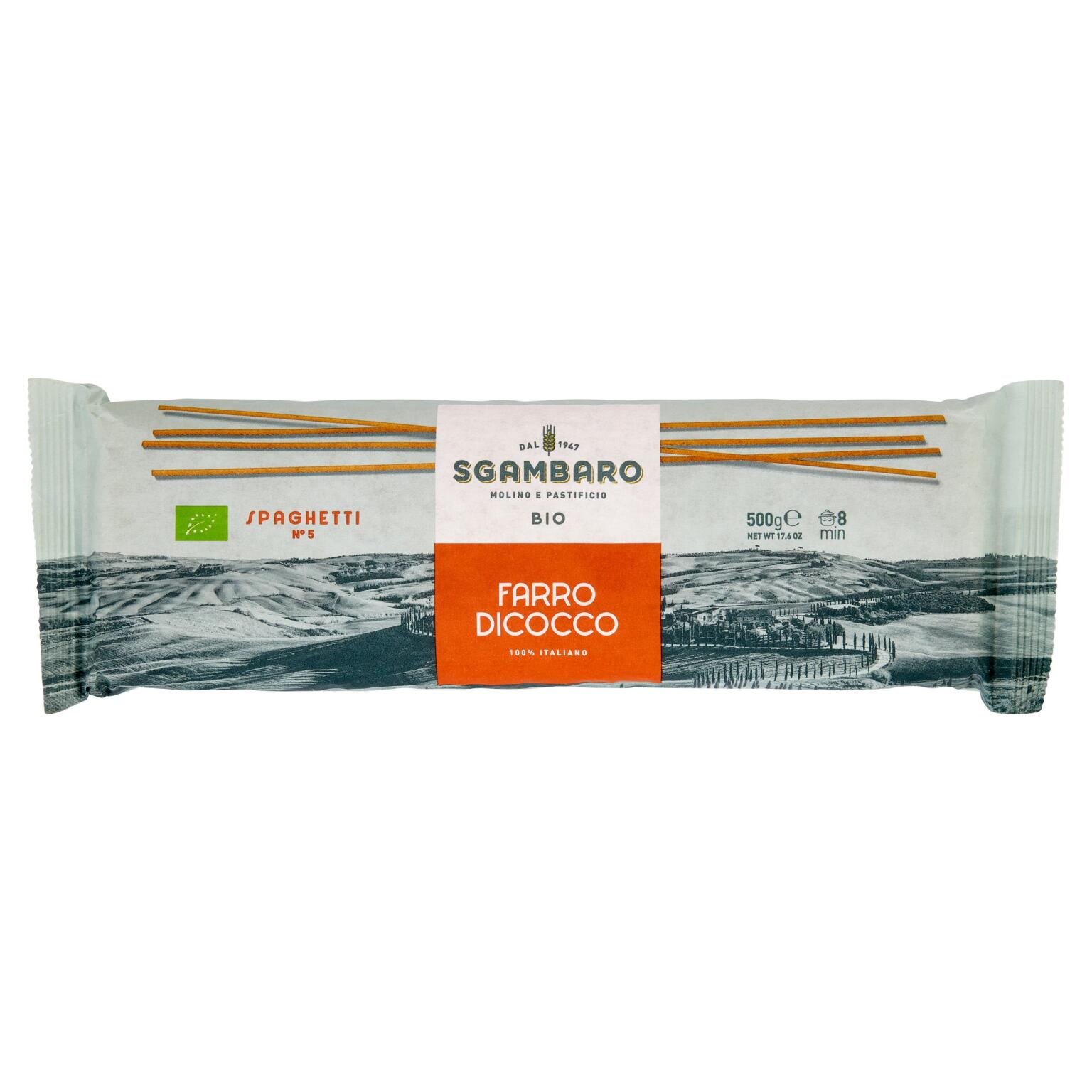 Spaghetti n°5 al farro bio 500g Sgambaro