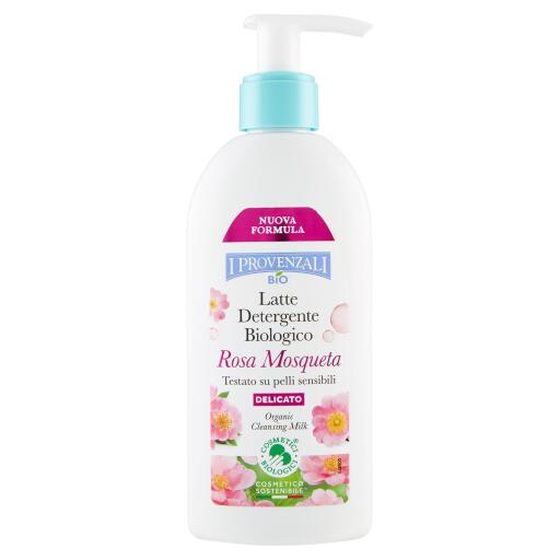 Latte viso detergente all'olio di rosa mosqueta 200ml BIO I Provenzali