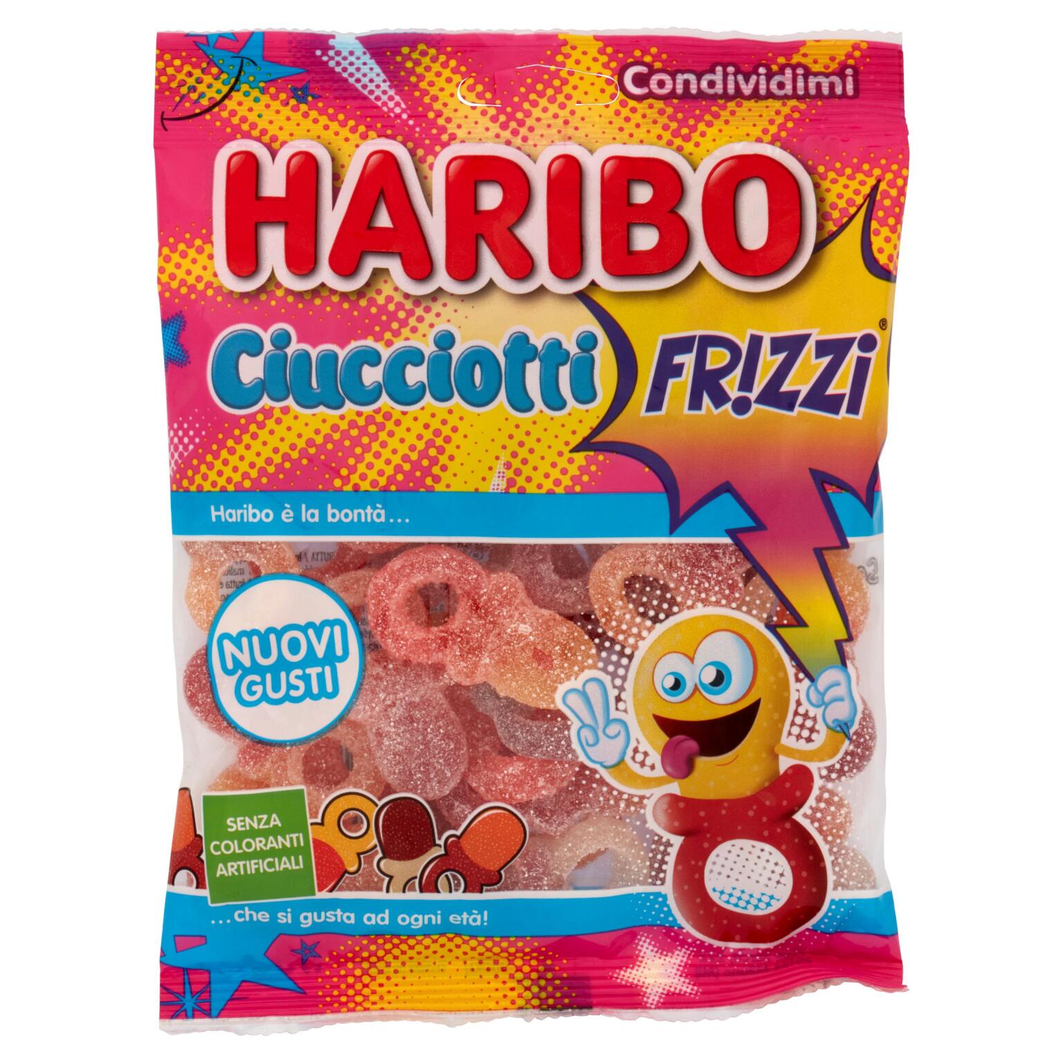 Busta ciucciotti frizzy 175g Haribo