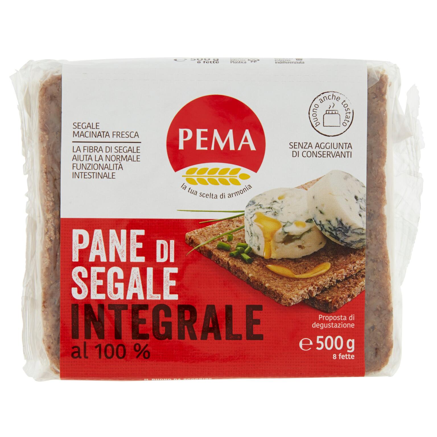 Pane Pema integrale di segale 100% 500g