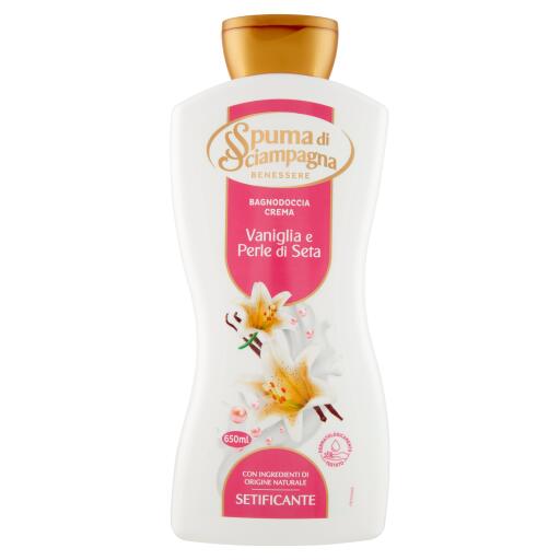 Bagno crema rosa e vaniglia 650ml Spuma di sciampagna