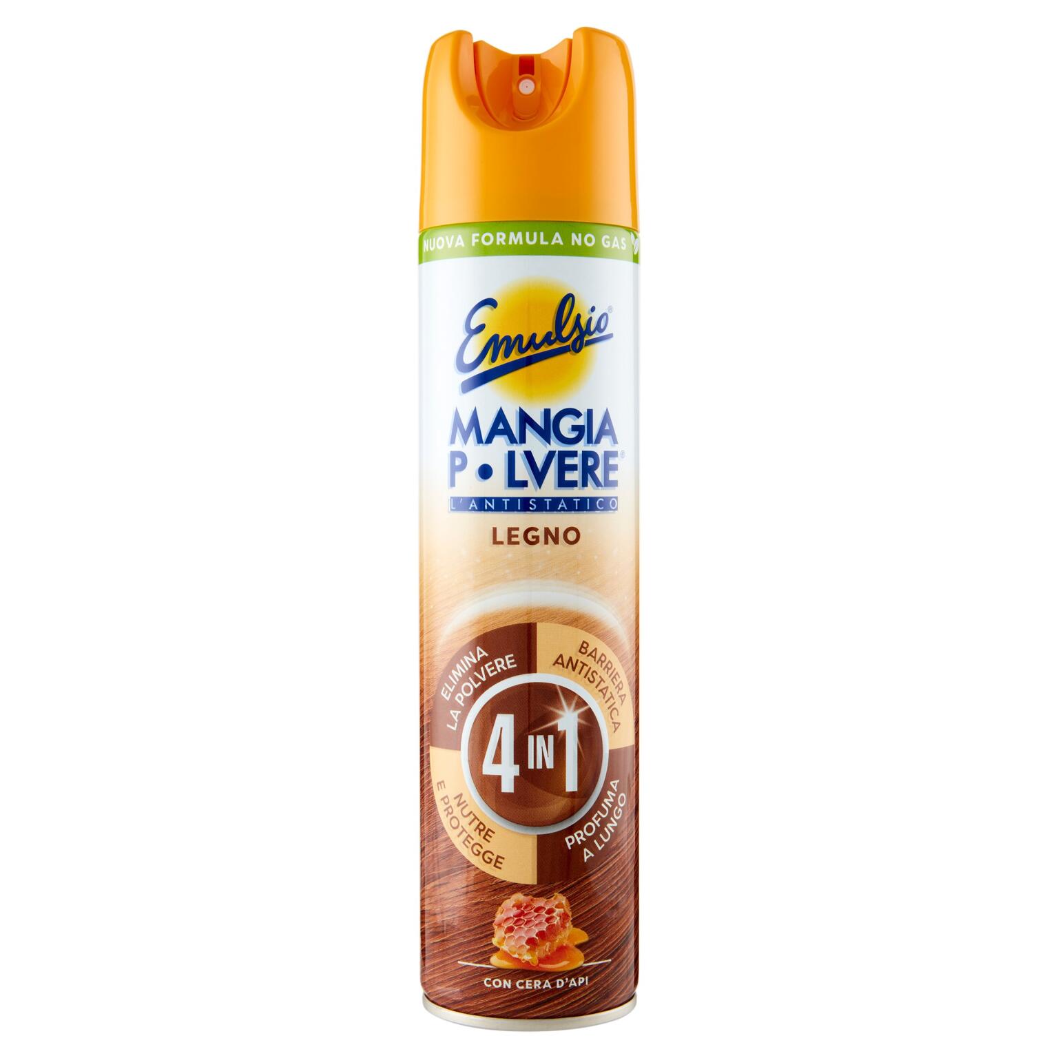 Mangiapolvere antistatico lucida e protegge legno cera d'api 300ml Emulsio