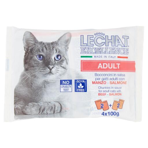 Lechat excellence manzo e salmone 4x100g
