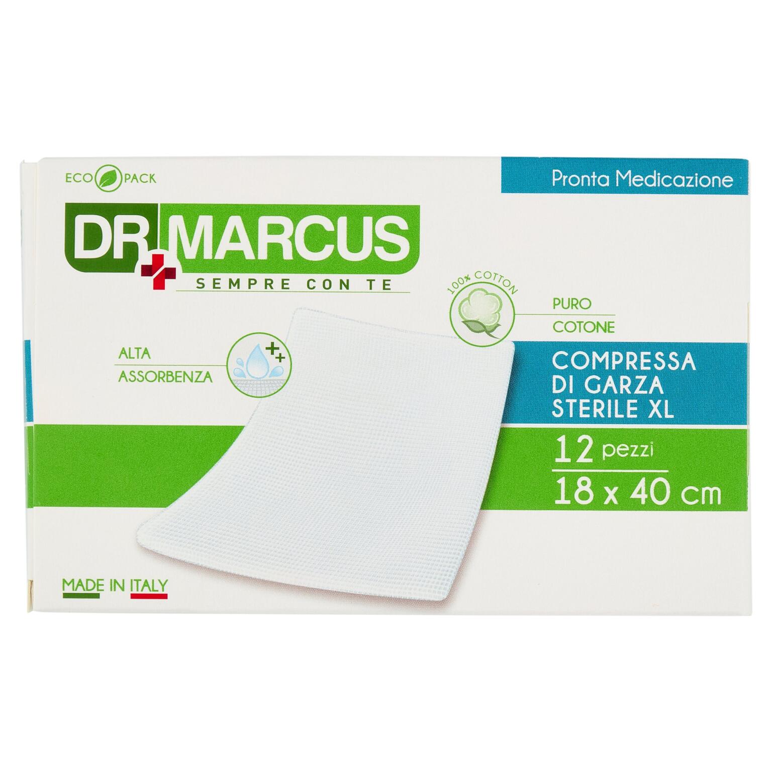 Garza sterile 18x40cm 12 pezzi Dr Marcus