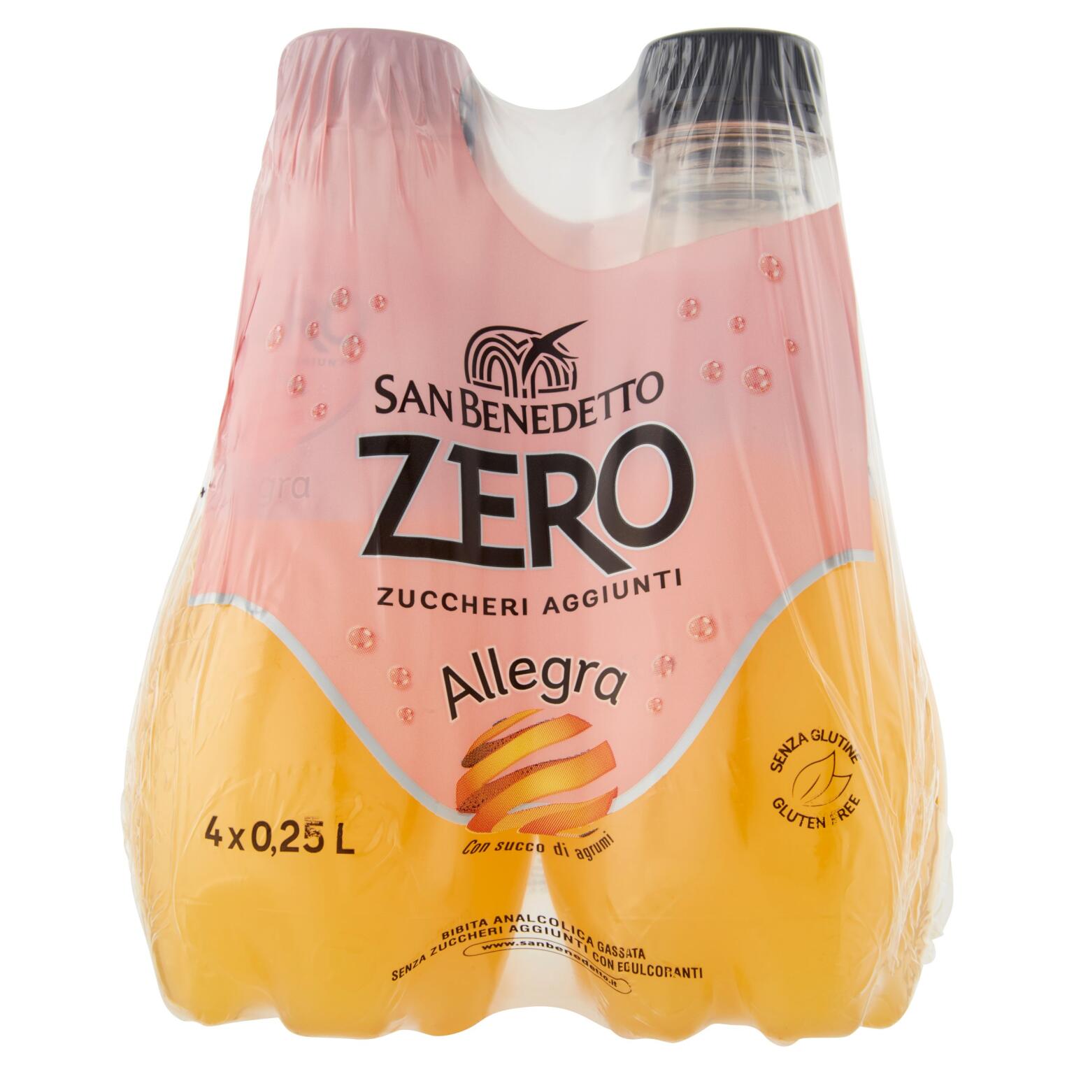 Aranciata Allegra Zero 25clx4 San Benedetto
