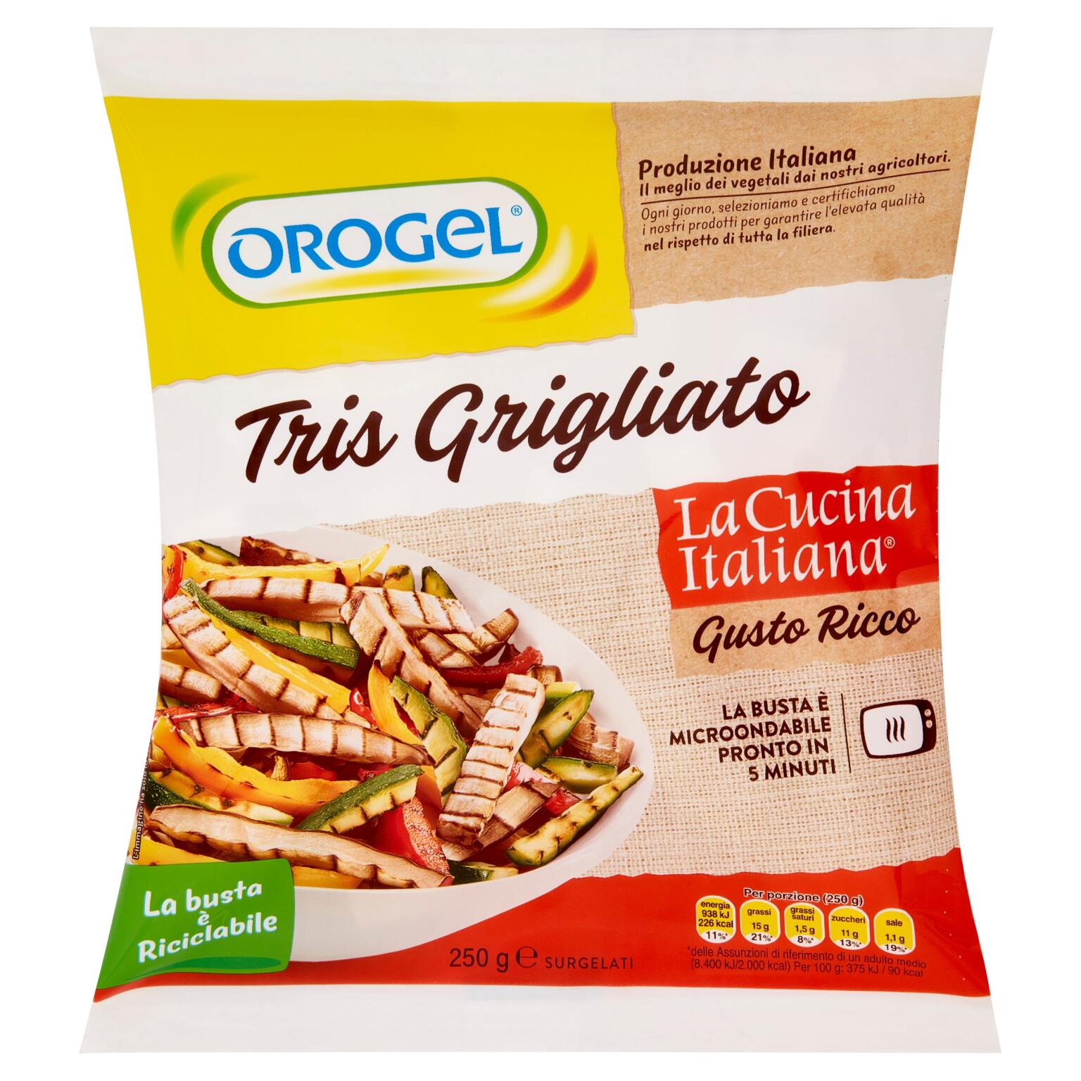 Tris Grigliato Più Gusto 250g Le Monoporzioni Orogel