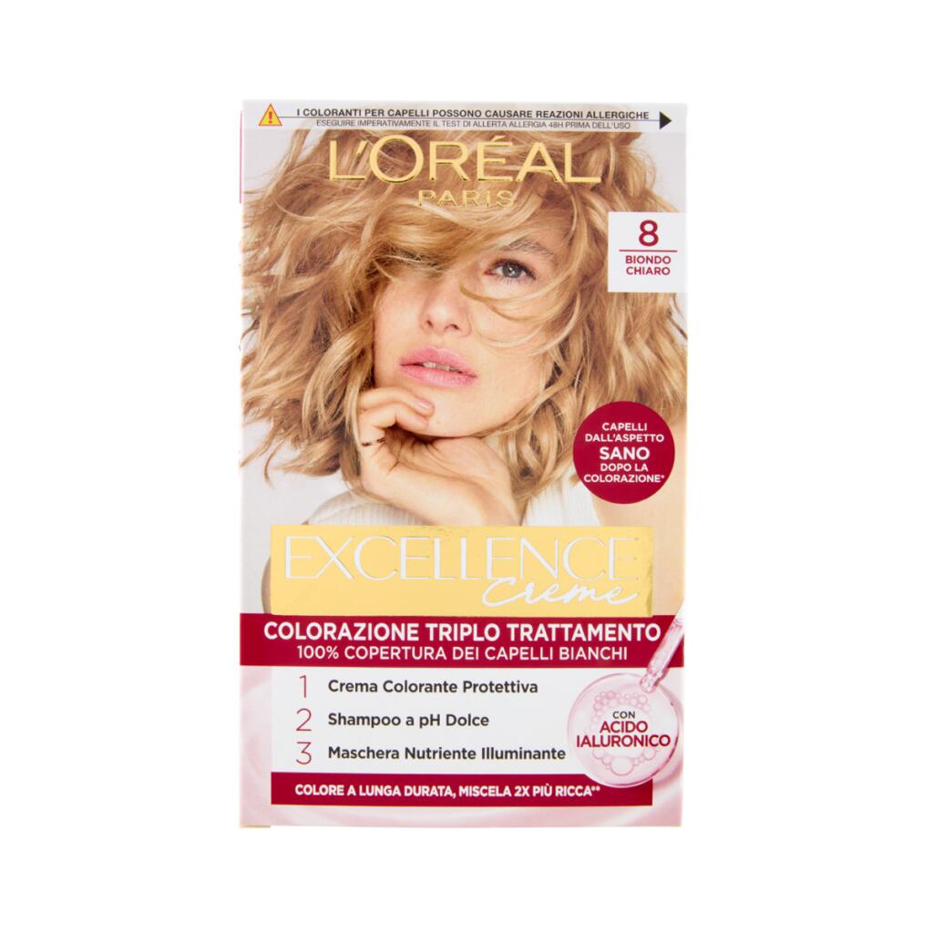 Colorazione excellance nude n°8 Biondo Chiaro L'oreal