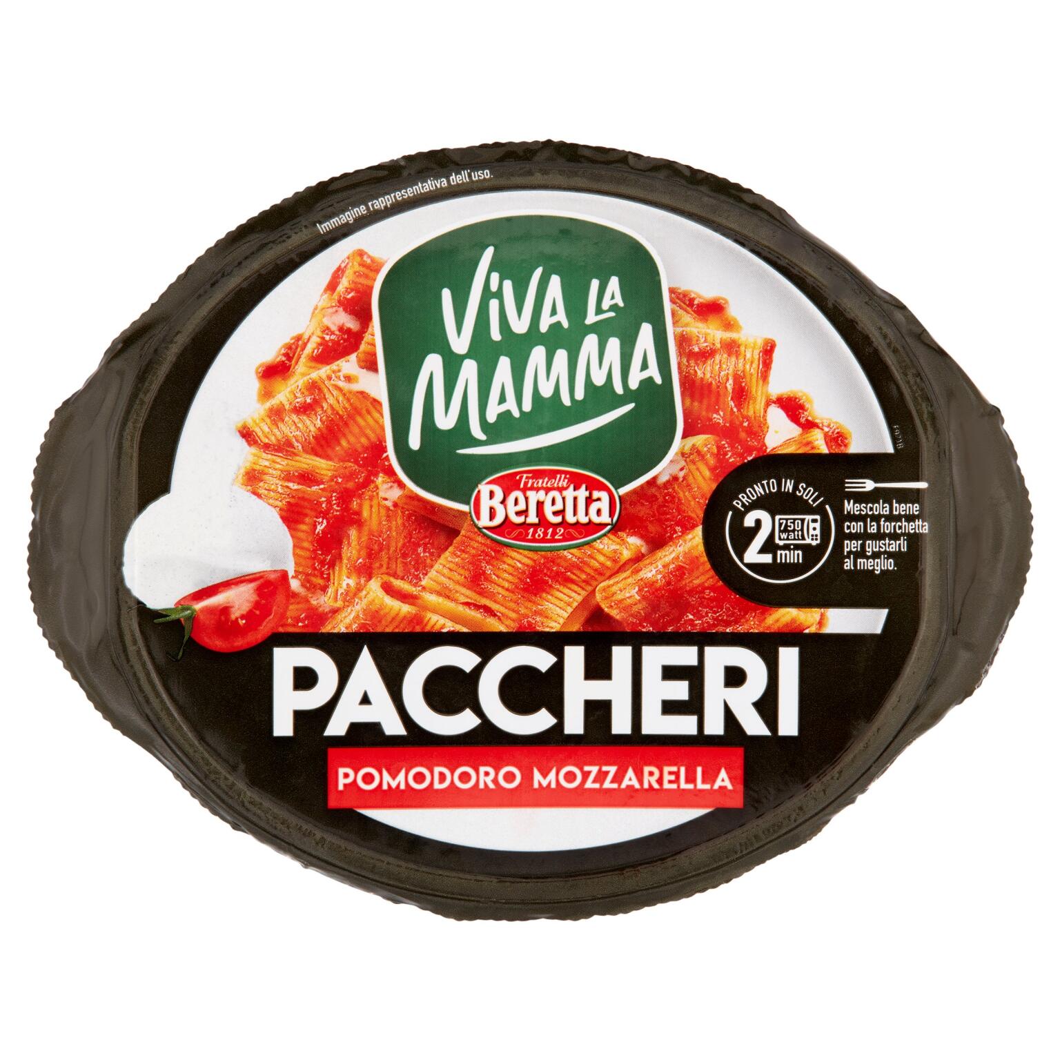 Paccheri pomodoro e mozzarella 220g Viva la mamma