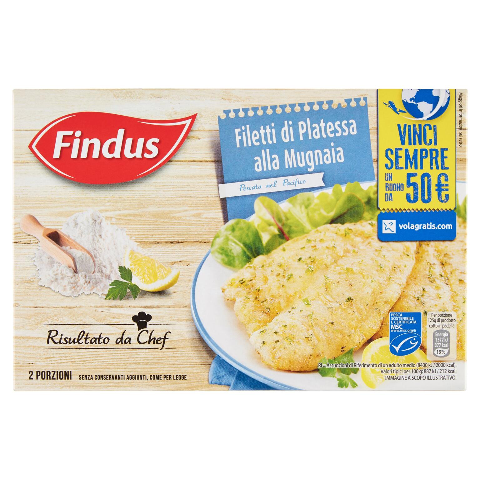 Filetti di platessa alla mugnaia 250g Findus