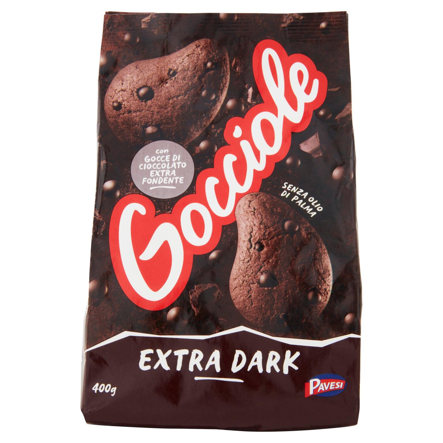 Biscotti Gocciole extra dark 400g Pavesi