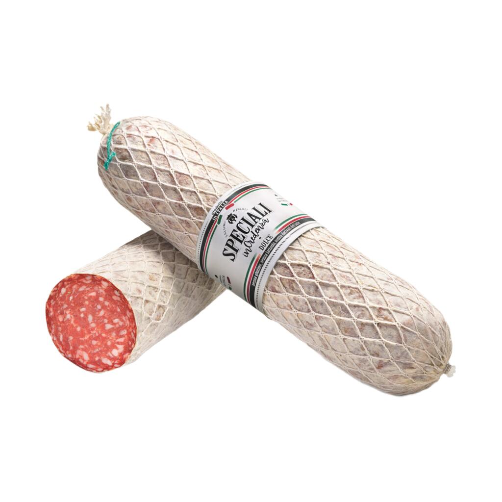 Salame suino grana grossa Grangrosso a metà sottovuoto