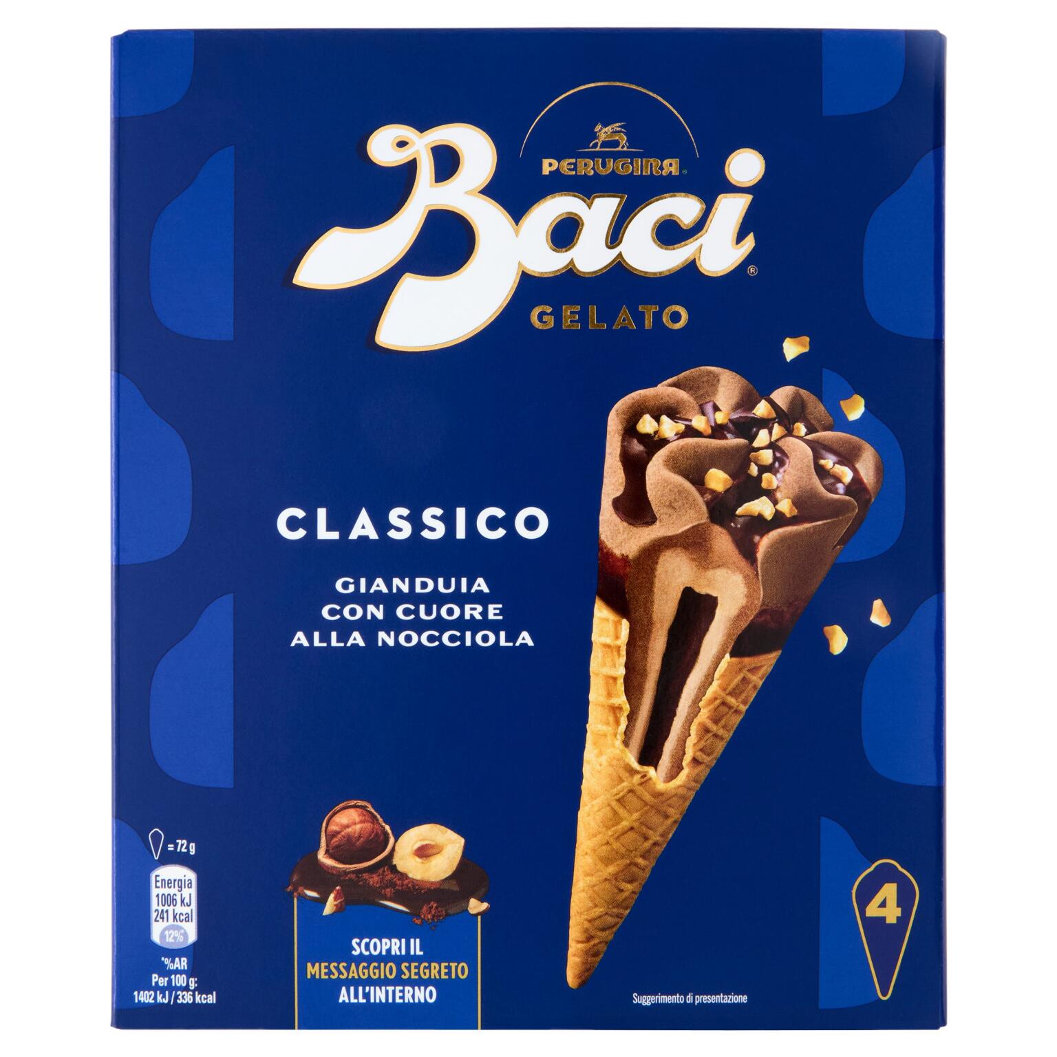 Coni Baci Perugina classico 4pezzi 288g