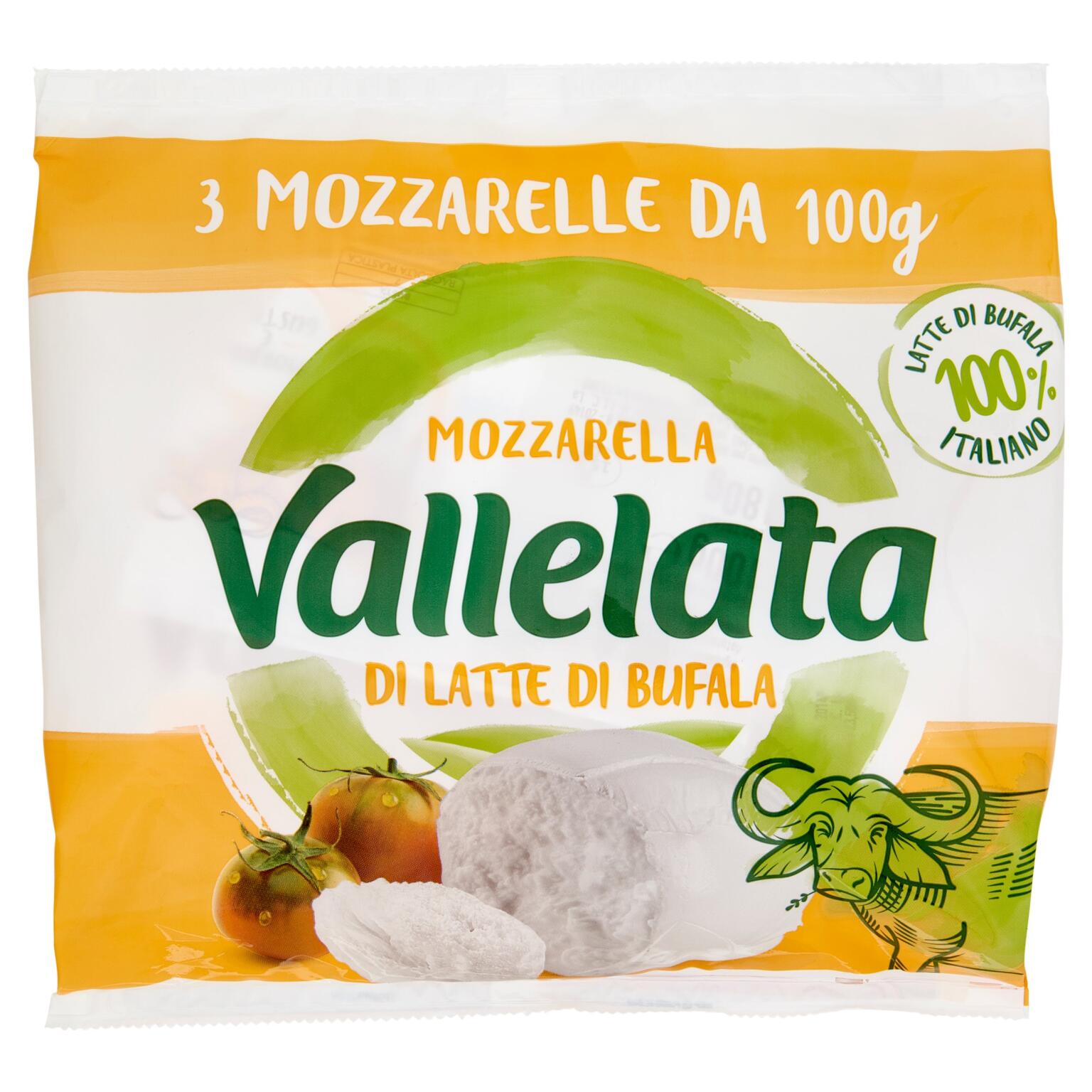 Mozzarella di latte di bufala 3x100g Vallelata