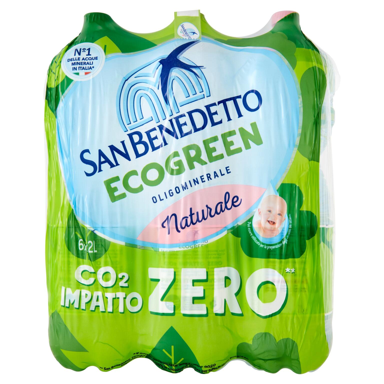 Acqua Ecogreen Naturale 6x2l S.Benedetto