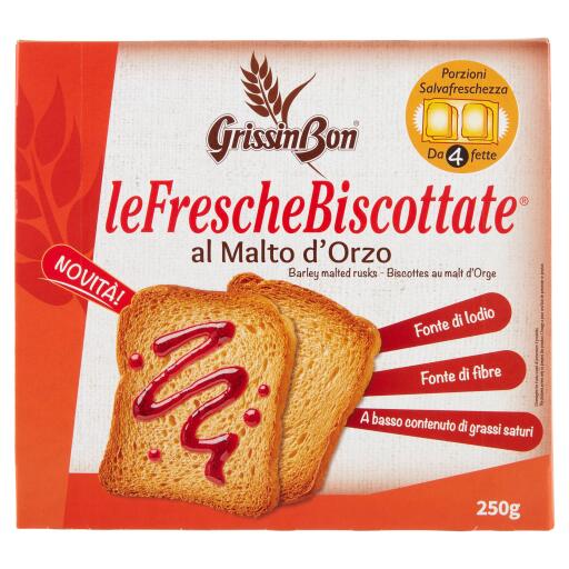 Le Fresche Biscottate al Malto d'Orzo 250g Grissin Bon