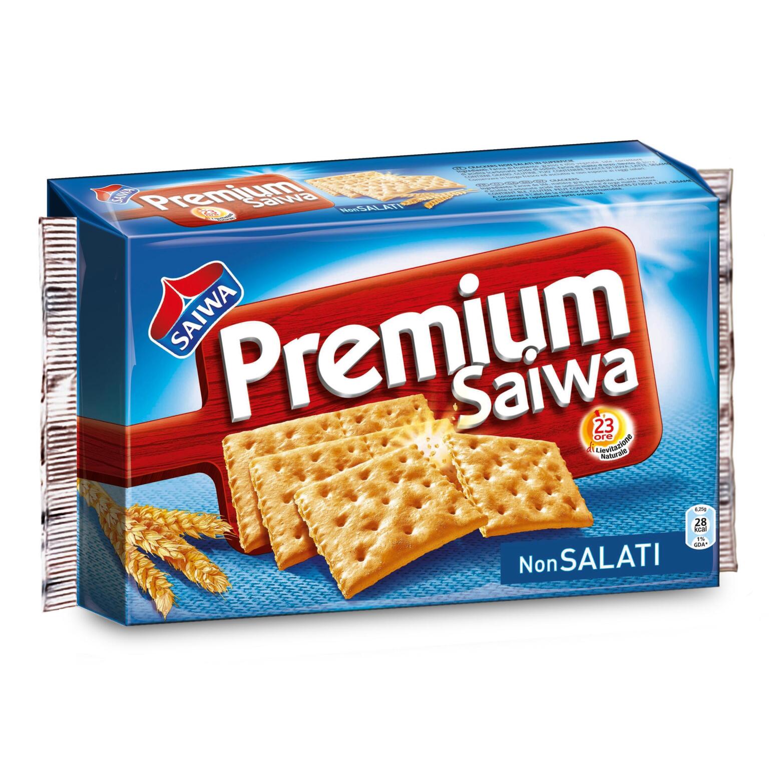 Crackers premium senza sale 315g Saiwa