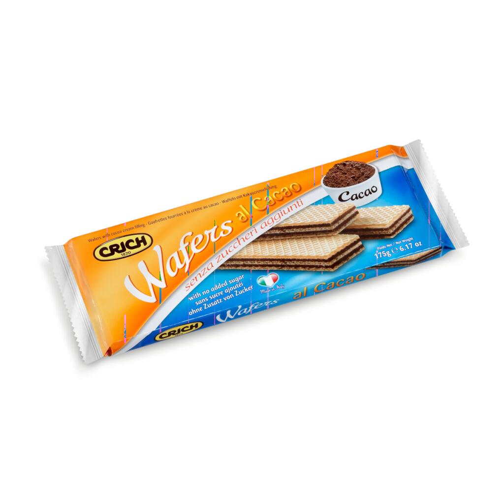 Wafer al Cacao senza zuccheri aggiunti 175g Crich