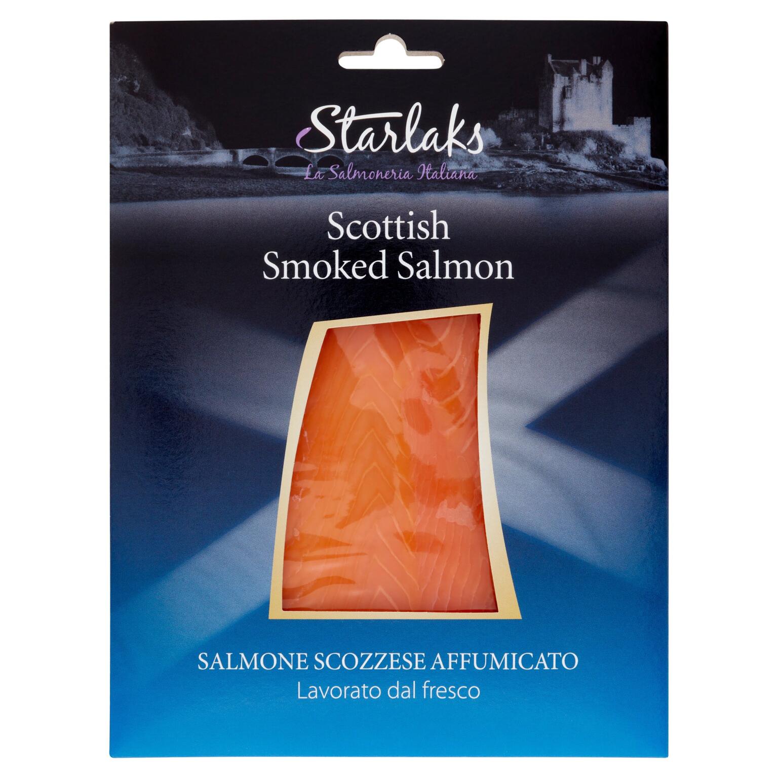 Salmone scozzese fetta lunga 50g Starlaks