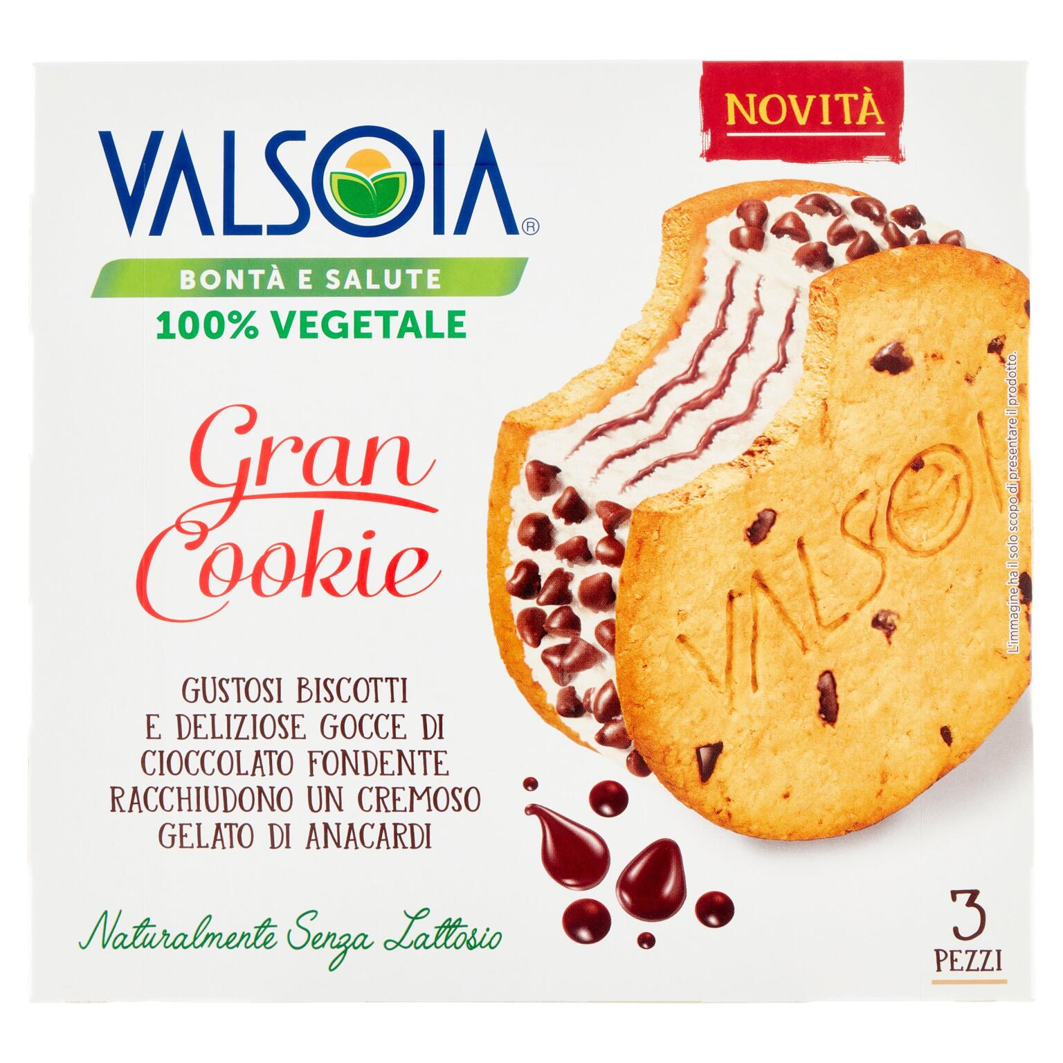 Gran Cookie Multipak conf.da 3pezzi 270g Valsoia