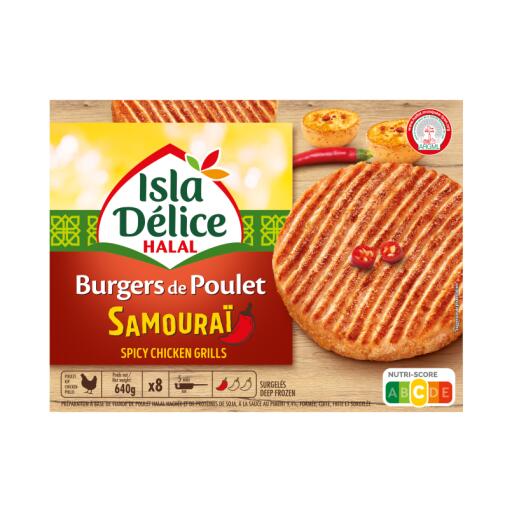 Burger di Pollo Halal 640g Isla Deli