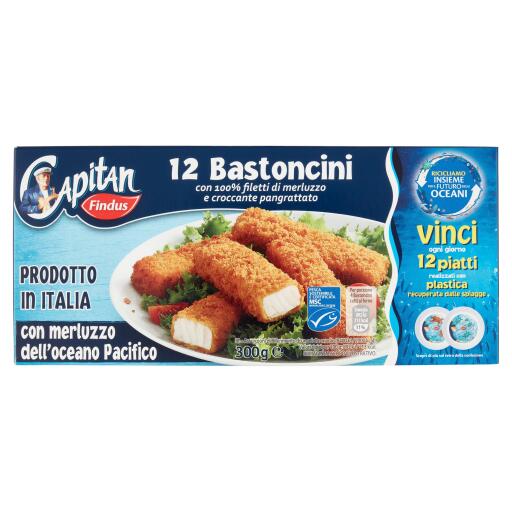 Bastoncini di merluzzo con croccante panatura     12 pezzi 300g Findus