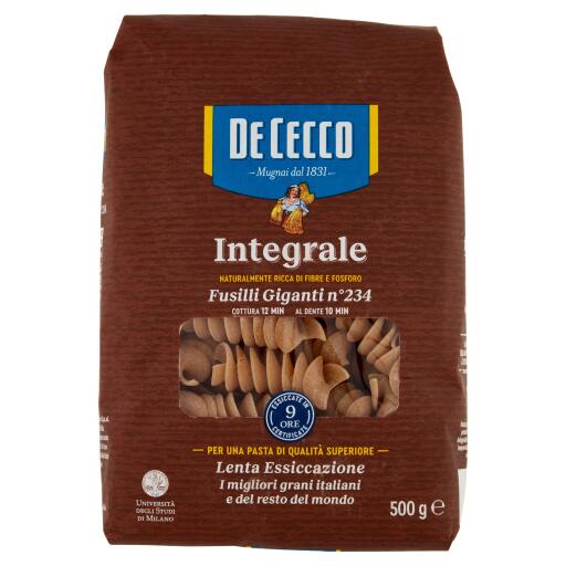Fusilli integrale n° 34 500g De Cecco