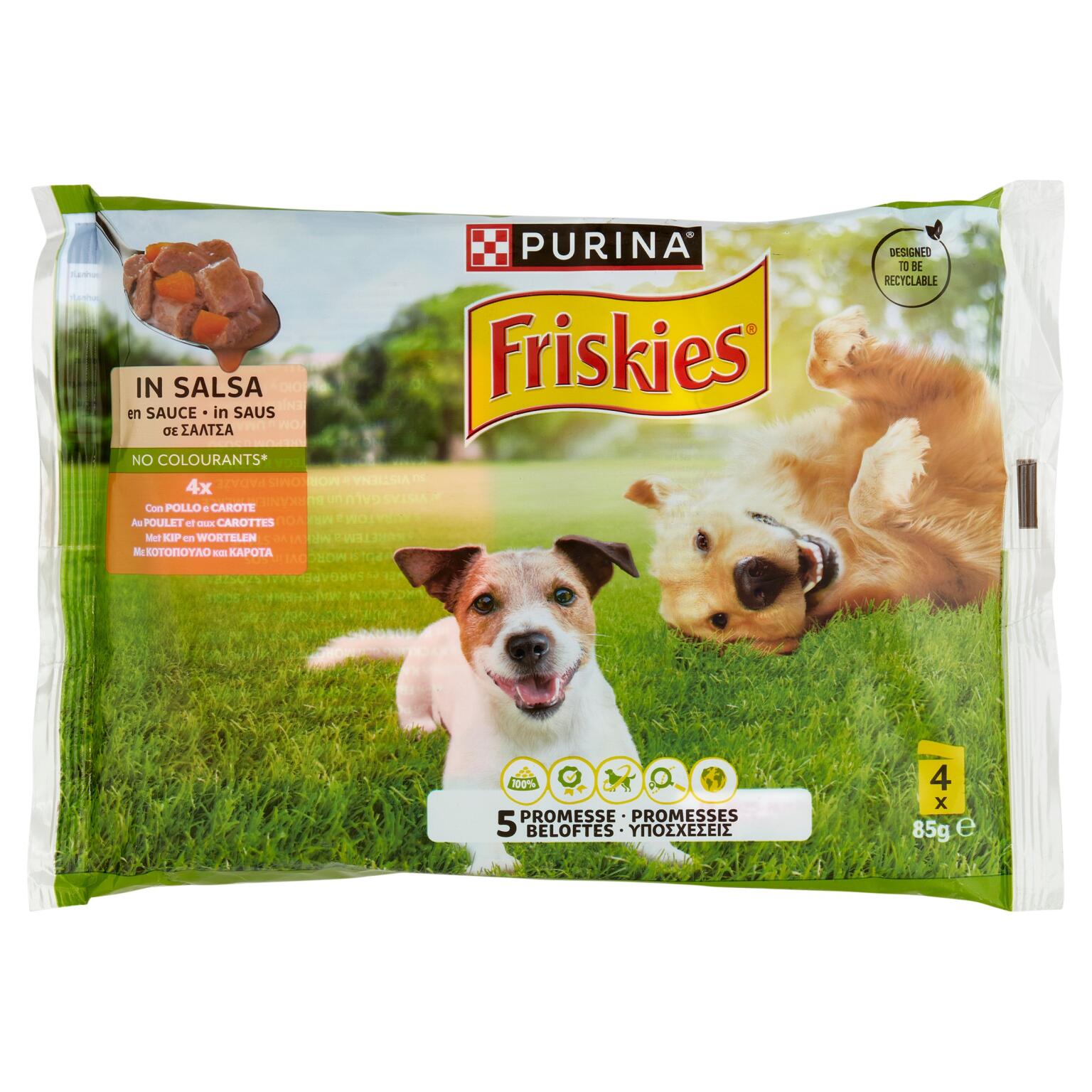 Friskies buste pollo e carote 4x85g