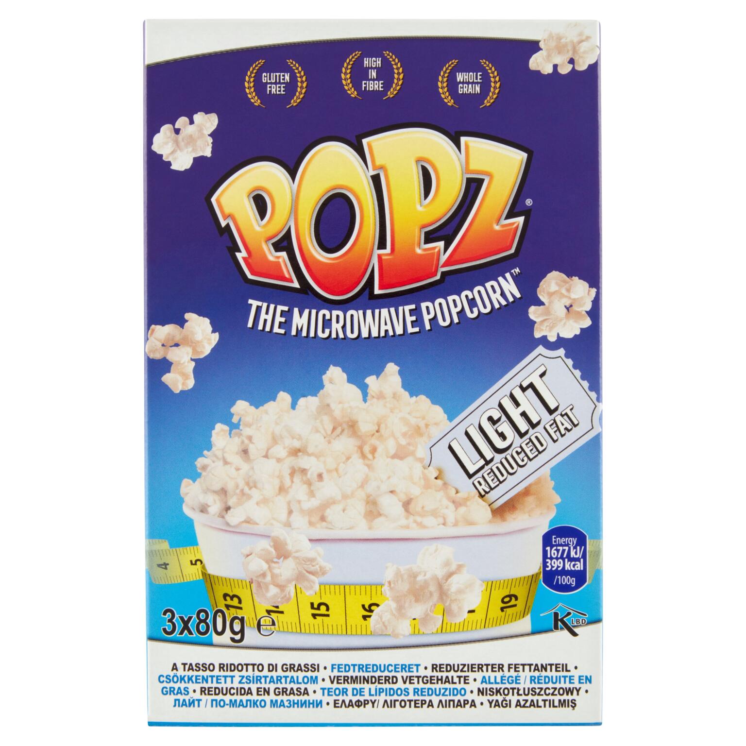 Pop Corn Microwawe Light 240g Popz