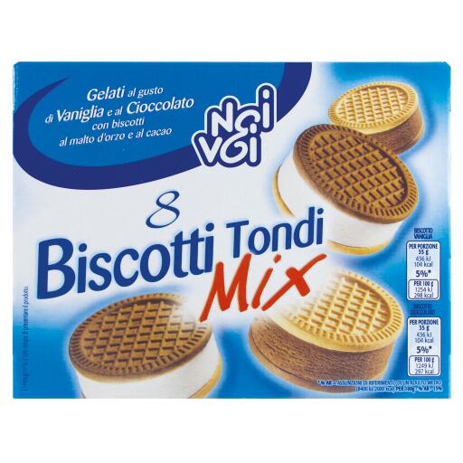Biscotti tondi panna e cioccolato 8 pezzi Noi&Voi 280g