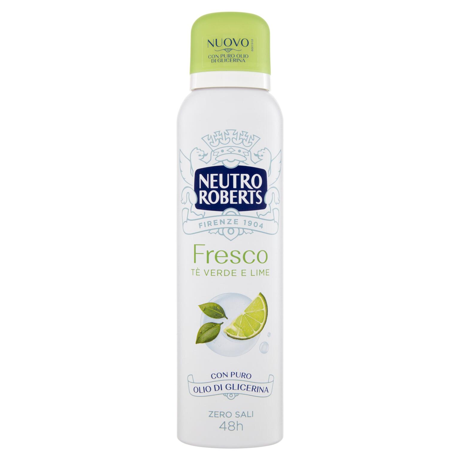 Deo Spray fresco tè verde e lime 150ml Neutro Roberts