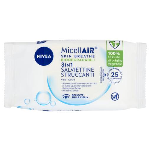 Salviettine struccanti micellare 25 pezzi Nivea