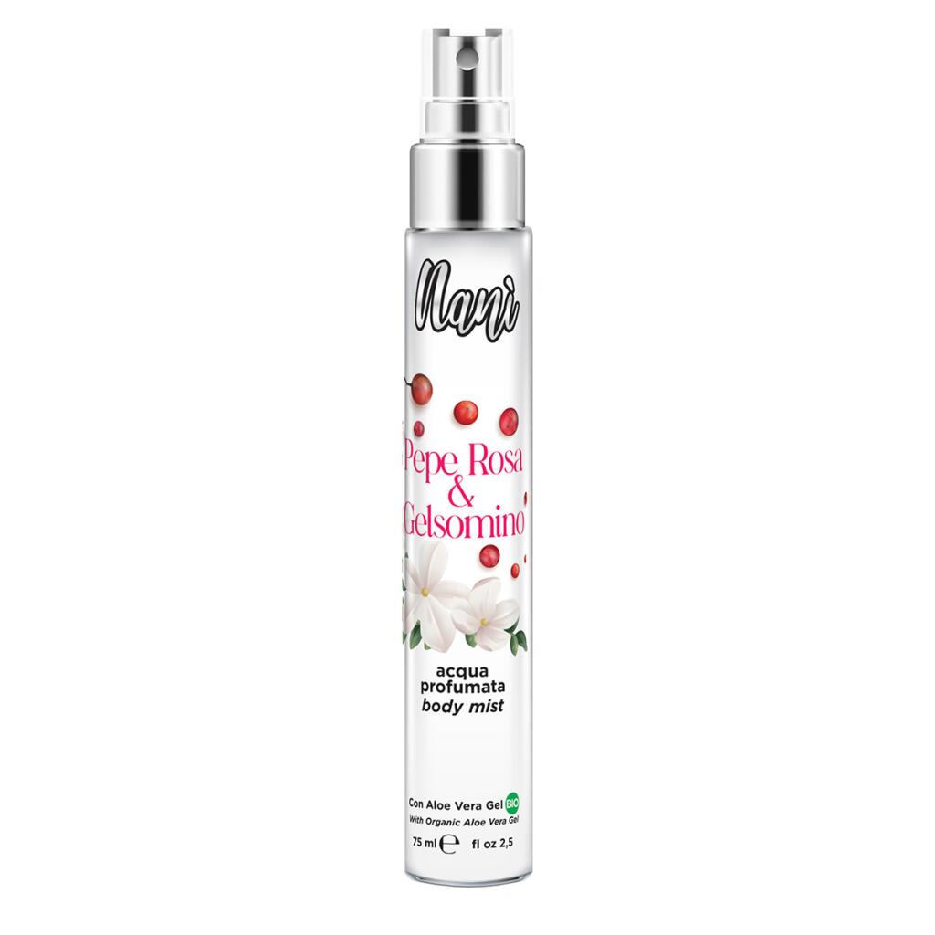 Acqua profumata 75ml Pepe rosa e gelsomino Nanì