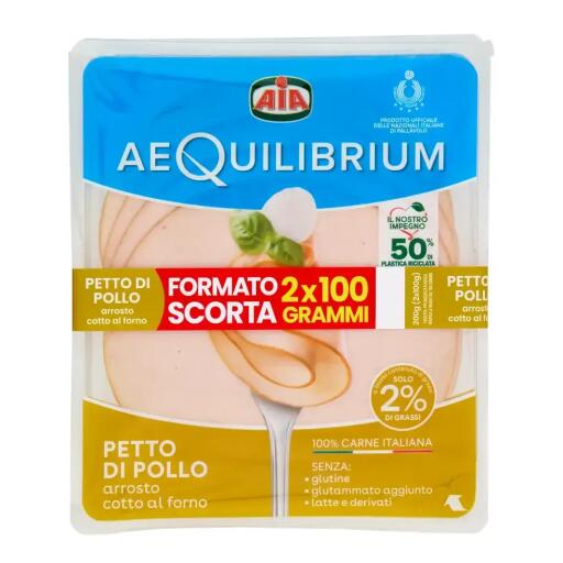Petto di pollo al forno Formato Scorta 2x100g Aequilibrium
