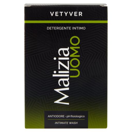 Detergente intimo uomo antiodore vetyver 200ml Malizia