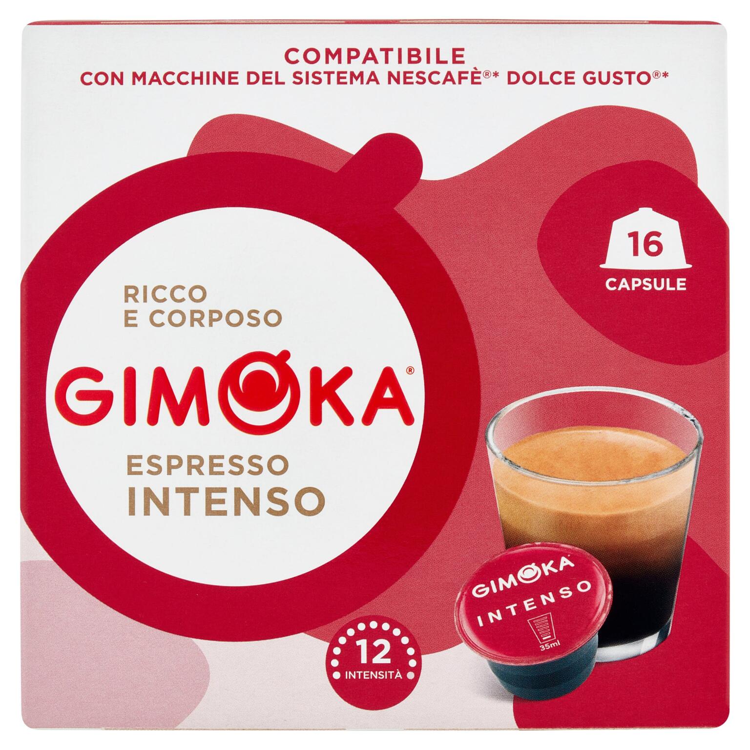 Caffè 16 capsule espresso intenso 112g Gimoka compatibili con macchine nescafè