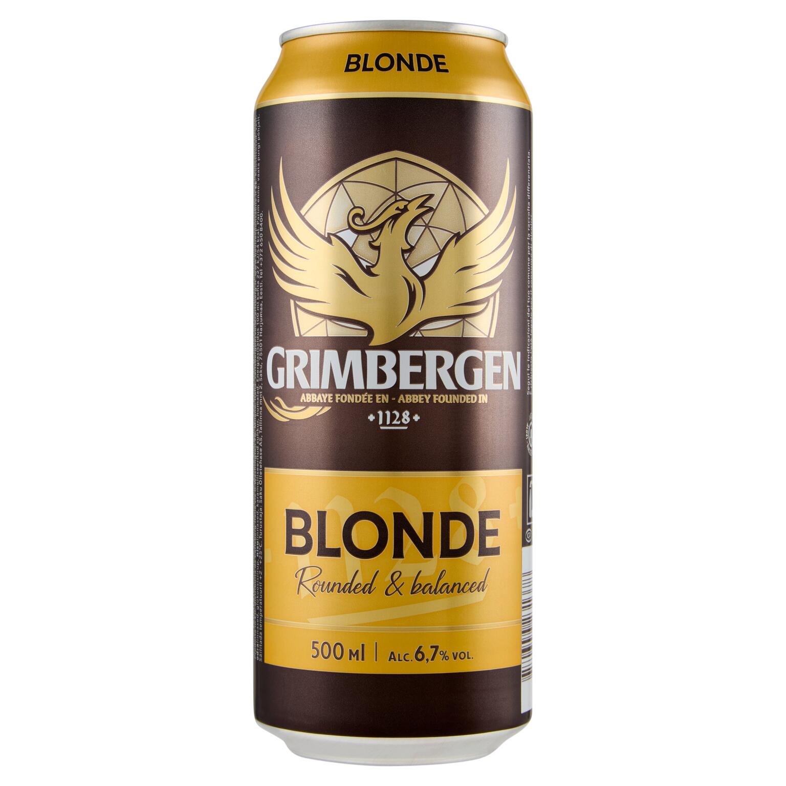 Birra Grimbergen blonde 50cl lattina
