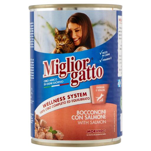 Migliorgatto bocconcini al salmone 405g Morando